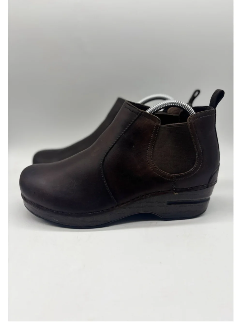 Dansko Womens Brown Burnished Leather Chelsea Frankie Ankle Boot Size 38US 7.5/8